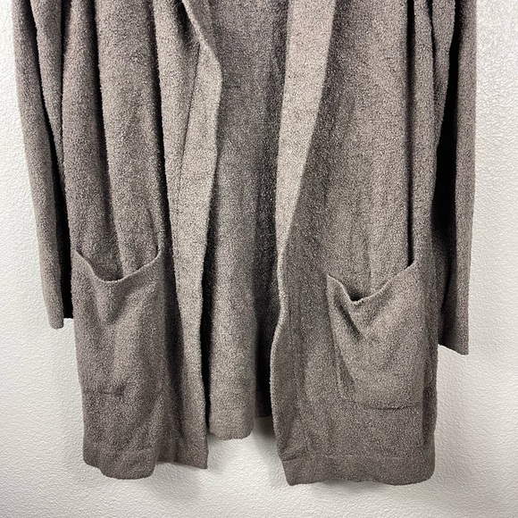Barefoot Dreams CozyChic Lite Wrap Cardigan Womens XS/S Brown 480 Hooded Sweater - Picture 3 of 9